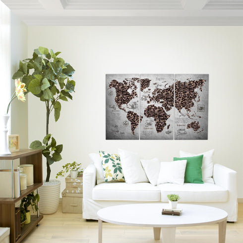 Wandbilder Wohnzimmer XXL Küche Kaffee Moderne Bilder Weltkarte